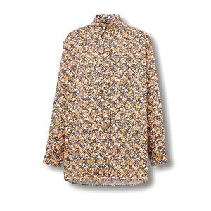 BURBERRY Monogram-Pattern Long-Sleeve Shirt